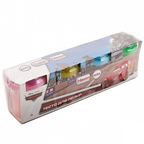 Тесто для лепки - Disney Тачки - 4 цвета - Неон (Multiart, 450PD-N-Tsim)